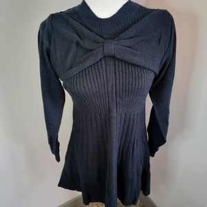 NWOT Black Bow Sweater dress - small / medium